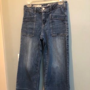 Anthropologie Pilcro Wide Leg Cropped Jeans